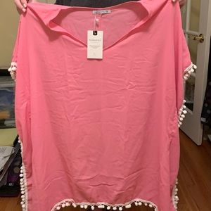 NWT pink swimsuit cover up.